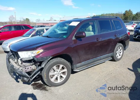 2013 Toyota Highlander Base Plus V6 from USA, damaged, VIN 5TDBK3EH6DS252437